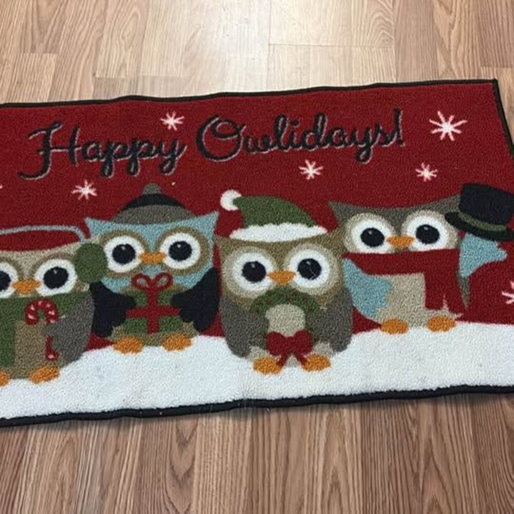 Happy Owlidays Holiday Doormat